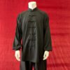 Tai Chi Jacket black cotton solid color