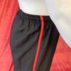 Cotton tai chi kung fu pants black with red stripe