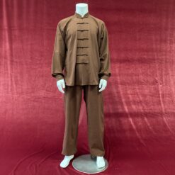 tai chi uniform cotton linnen Coffee #32