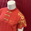 milk silk wushu summer training apparel Red & Black