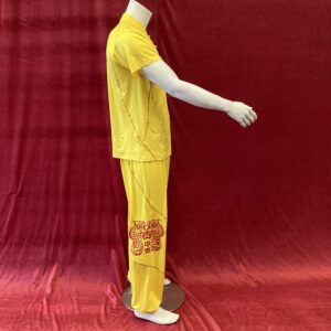 milk silk wushu summer training apparel yellow