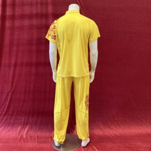 milk silk wushu summer training apparel yellow