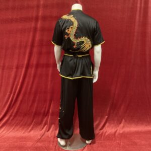 wushu black gold red dragon