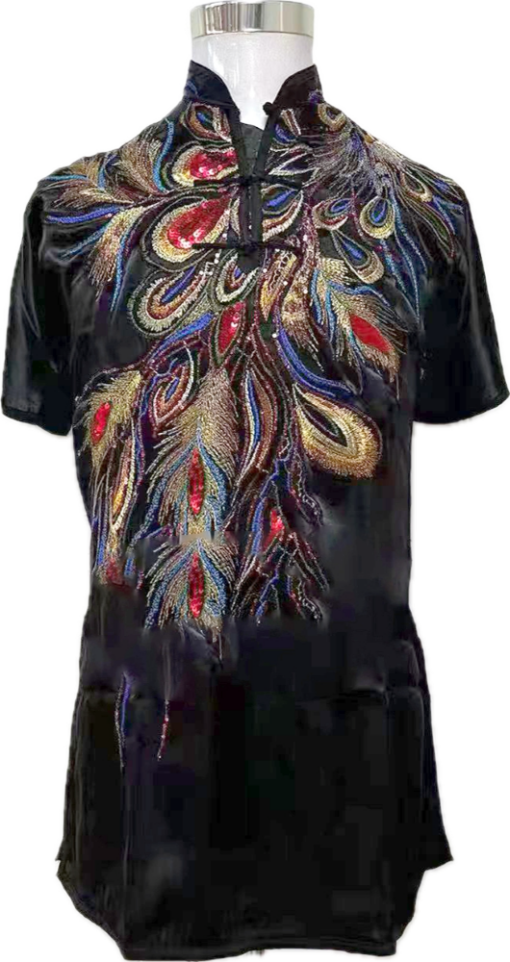 Black peacock 2 pure silk wushu taiji uniform