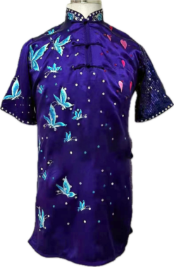 Purple Butterfly pure silk wushu taiji uniform