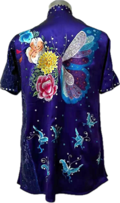 Purple Butterfly pure silk wushu taiji uniform