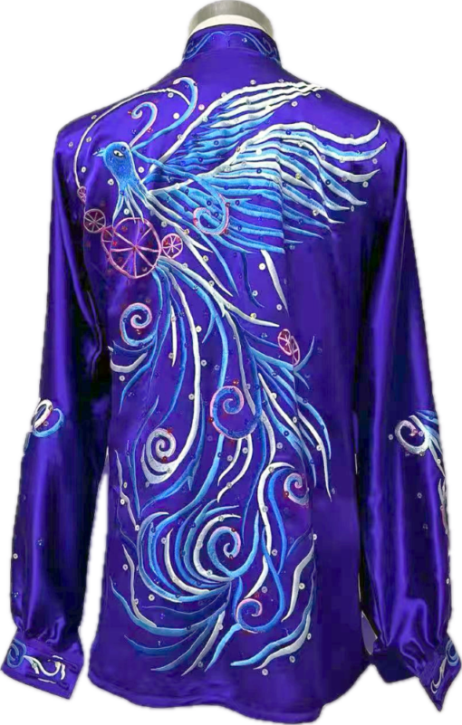 Purple Phoenix pure silk wushu taiji uniform