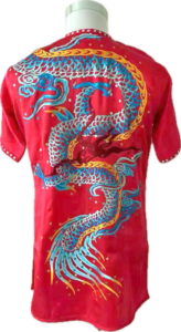 Red Dragon pure silk wushu taiji uniform