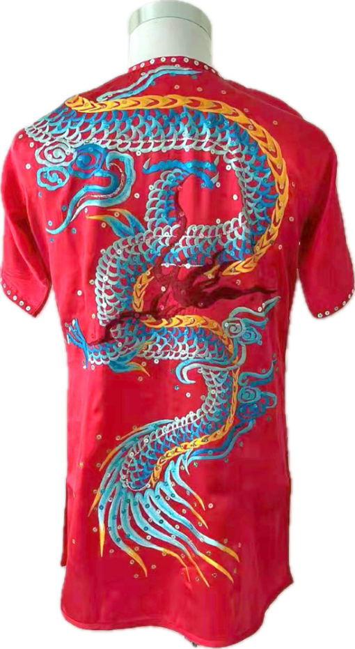 Red Dragon pure silk wushu taiji uniform