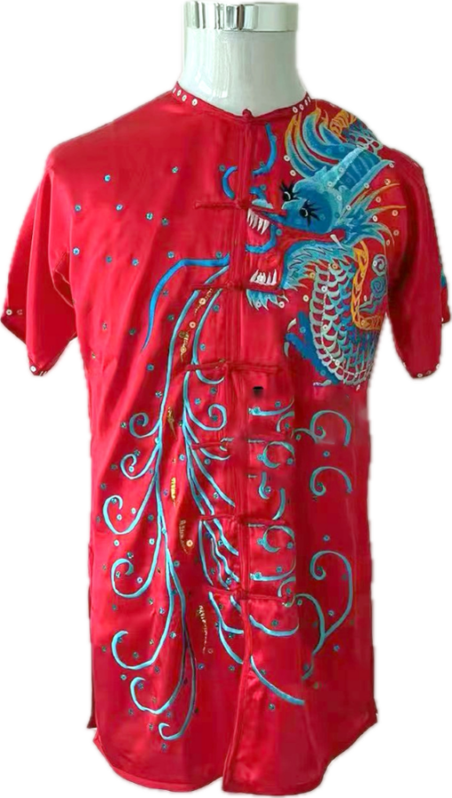 Red Dragon pure silk wushu taiji uniform