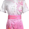 White Pink Phoenix pure silk wushu taiji uniform