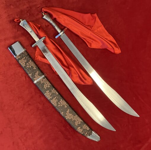 Double wushu saber twin broadsword